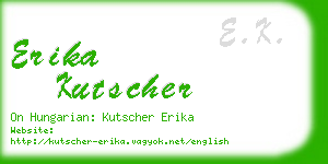 erika kutscher business card